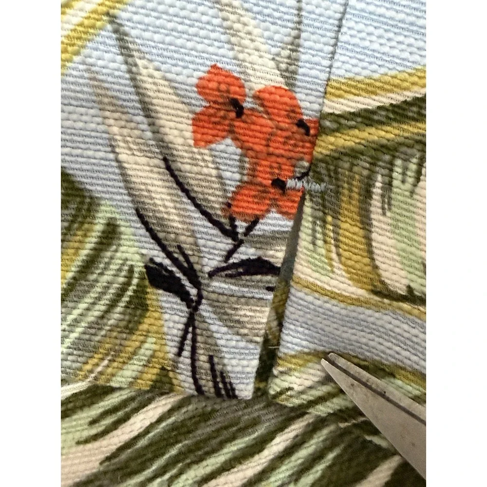 Ann Taylor Kate Fit Tropical Jungle Monkeys Print Crop Pants Women's 16 Lt Blue
